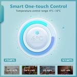 EUHOMY 55-Can Beverage Refrigerator with Glass Door