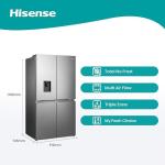 HISENSE Inox Fridge Freezer RQ758N4SWI1
