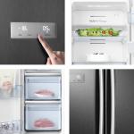 Hisense 578L Side-by-Side Fridge Freezer, Black