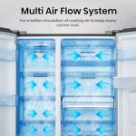 Hisense 578L Side-by-Side Fridge Freezer, Black