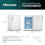 Hisense 82L Under-Counter Vertical Freezer, 40dB