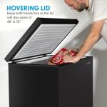 Baridi 99L Adjustable Thermostat Chest Freezer - Black