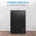 Baridi 99L Adjustable Thermostat Chest Freezer - Black