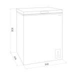 Baridi 99L Adjustable Thermostat Chest Freezer - Black