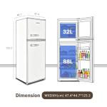 ASCOLI 120L Retro Freestanding Fridge with LED Light