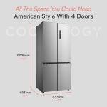 Cookology 515L Freestanding Four Door Fridge Freezer