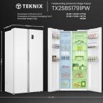 Teknix 530L Side by Side Fridge Freezer
