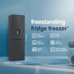 Fridgemaster 256L Frost Free Fridge Freezer - Black