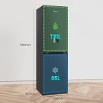 Fridgemaster 256L Frost Free Fridge Freezer - Black