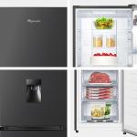 Fridgemaster 256L Frost Free Fridge Freezer - Black