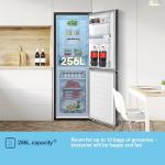 Fridgemaster 256L Frost Free Fridge Freezer - Black