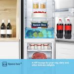 Fridgemaster 256L Frost Free Fridge Freezer - Black