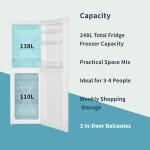 HYE Tall 50/50 Split Fridge Freezer - 248L