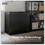 Baridi 199L Freestanding Chest Freezer - Black