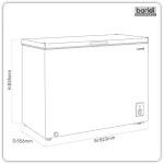 Baridi 199L Freestanding Chest Freezer - Black