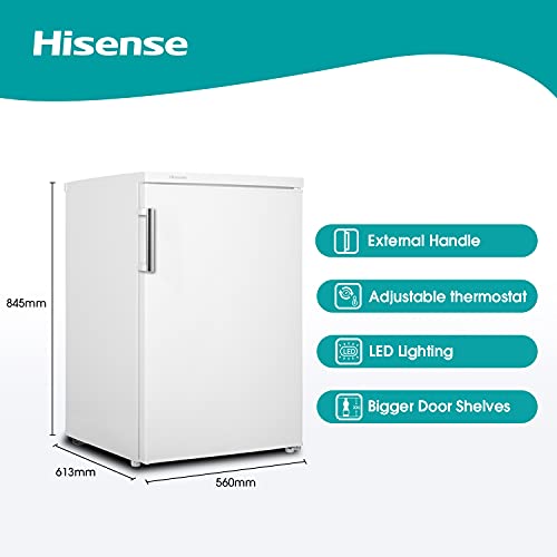 Hisense White Under counter Fridge - 132L Capacity