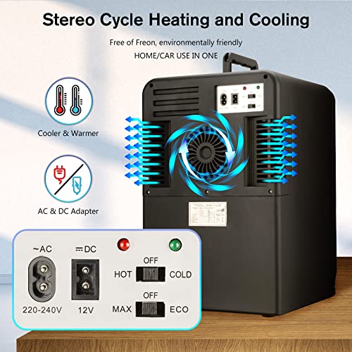Portable Mini Fridge with Cooling and Heating - 15L