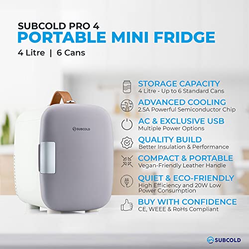 Subcold Pro4 Mini Fridge Cooler - Gray
