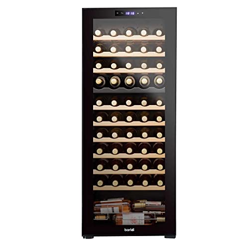 55-Bottle Dual Zone Wine Fridge with Touchscreen Control