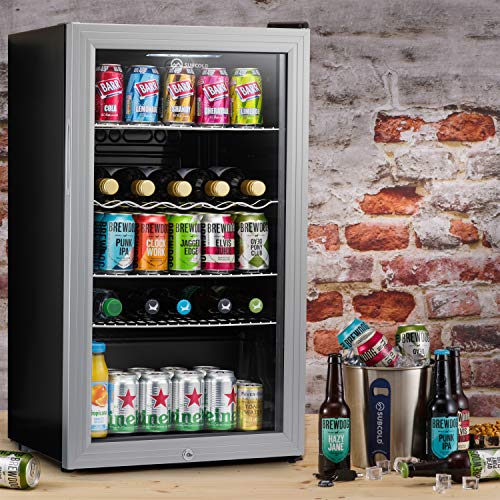 85L Under-Counter Drinks Fridge with LED & Lock