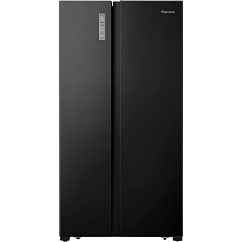 Black American side-by-side fridge with 519L capacity