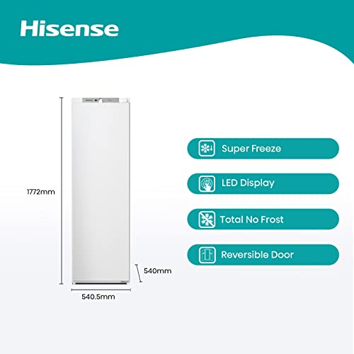 Hisense Freestanding Frost-Free Upright Freezer - F Rated
