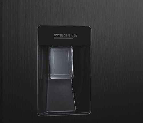 Hoover Side by Side Fridge with Water Dispenser, Black