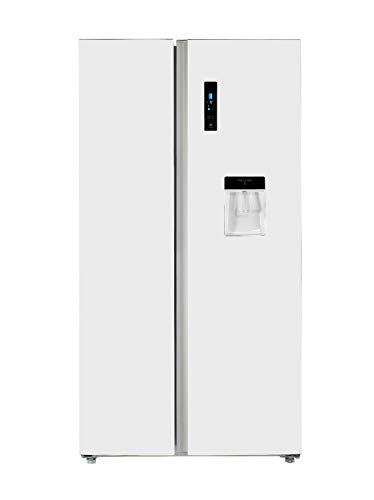 White Teknix American Style Fridge Freezer with Water Dispenser