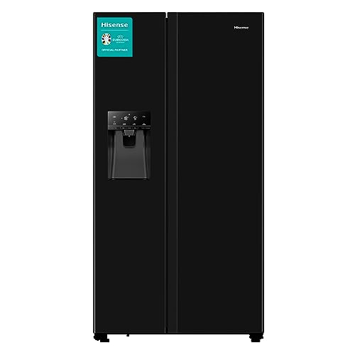 Hisense Black Side-by-Side Fridge with Water Dispenser - 610L