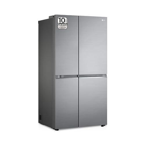 LG stainless steel side-by-side fridge freezer