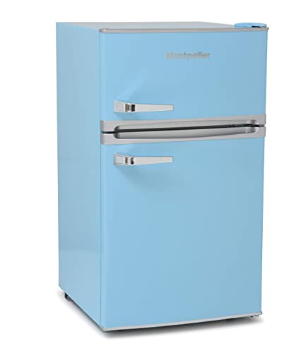 Montpellier Mini Retro Fridge Freezer - Blue