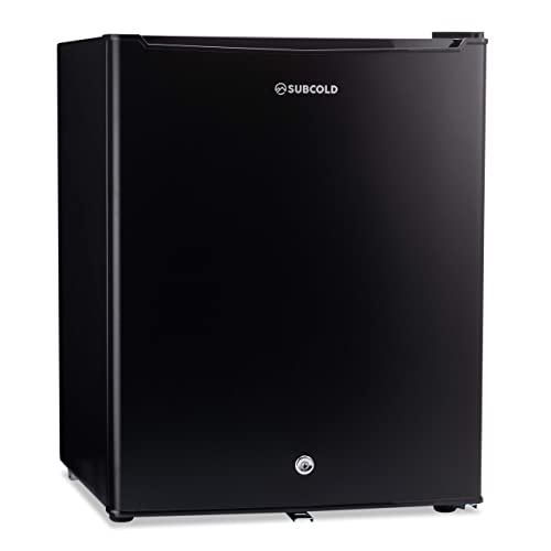 Small Black Table-Top Fridge with Chiller Box