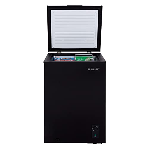 Black Freestanding Chest Freezer with 99L Capacity