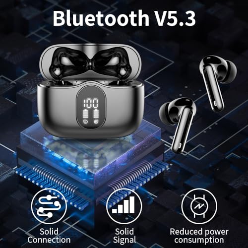 Bluetooth Headphones with 4 Mics and Touch Control