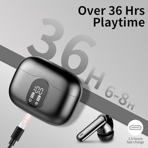 Bluetooth Headphones with 4 Mics and Touch Control