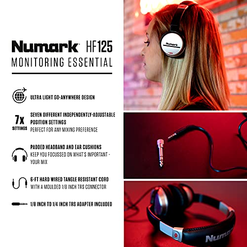 Numark HF125 Ultra-Portable DJ Headphones with Cable
