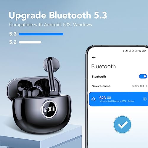 CASCHO Bluetooth Earbuds, 50H Playtime, Waterproof