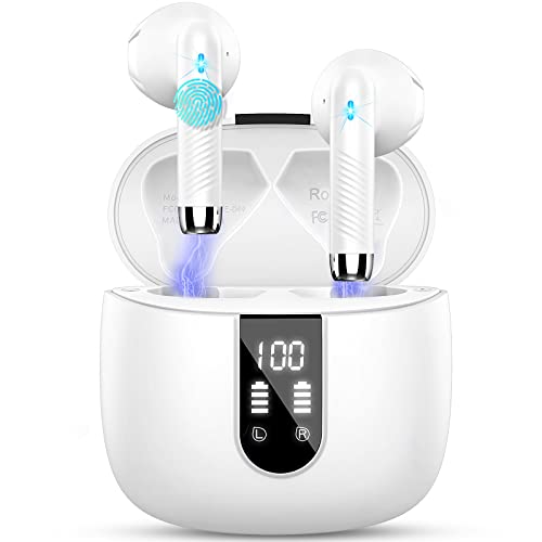 Wireless Bluetooth Earbuds with Noise Cancellation and Mic