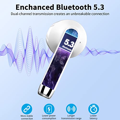 Wireless Bluetooth Earbuds with Noise Cancellation and Mic