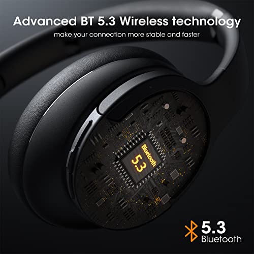 DOQAUS Wireless Over Ear Headphones with 52H Playtime