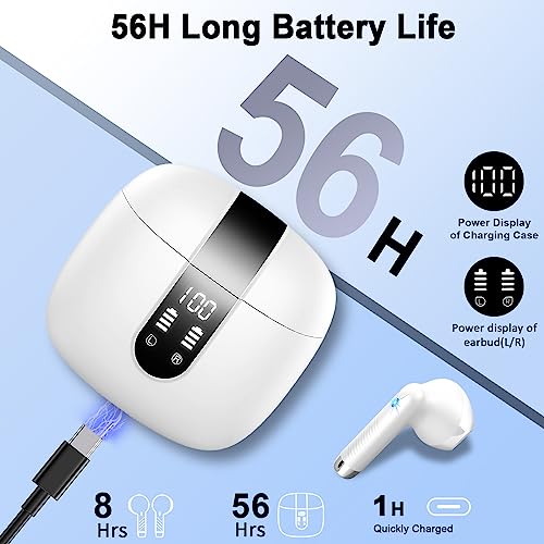 Wireless Bluetooth Earbuds with Noise Cancellation and Mic