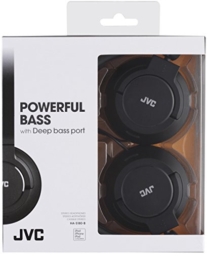 JVC HAS180 Lightweight Bass Headphones - Black