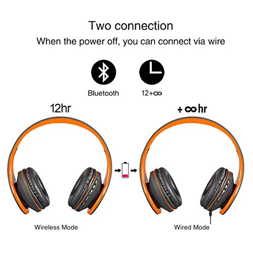 Foldable Wireless Bluetooth Over-Ear Headphones - Assorted Colors