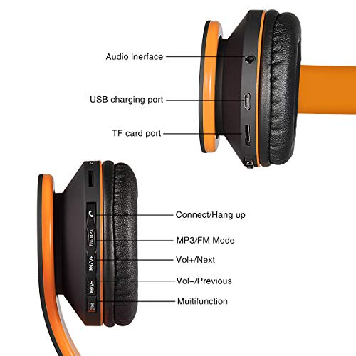 Foldable Wireless Bluetooth Over-Ear Headphones - Assorted Colors