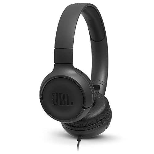 JBL Tune500 Lightweight Foldable On-Ear Headphones - Black