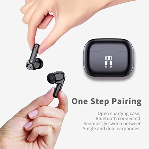 Bluetooth 5.3 Hi-Fi Stereo Waterproof Earbuds - Black