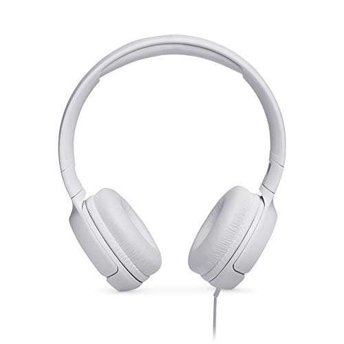 JBL Tune 500 Wired On-Ear Headphones - White