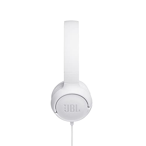 JBL Tune 500 Wired On-Ear Headphones - White