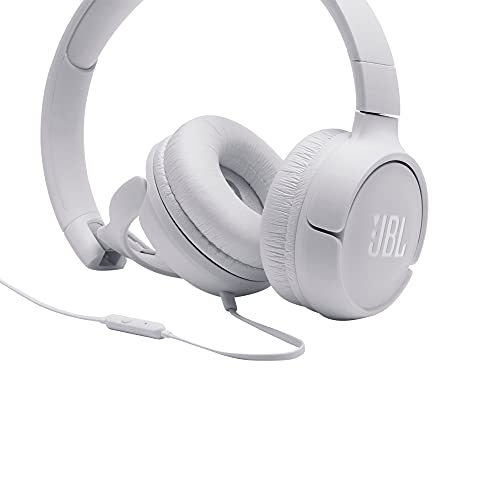 JBL Tune 500 Wired On-Ear Headphones - White