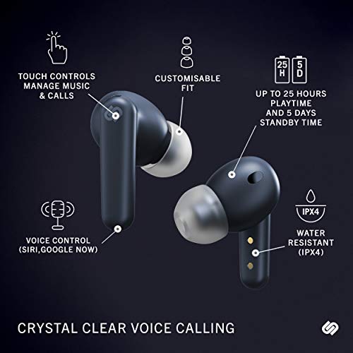 Urbanista London Bluetooth Noise Cancelling Earbuds - Blue